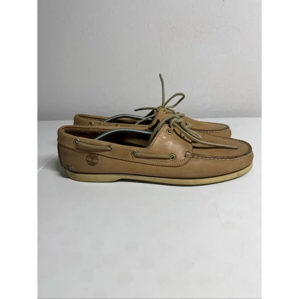 Timberland Men’s Sz 11 Classic Boat Shoes Tan Leather See Description